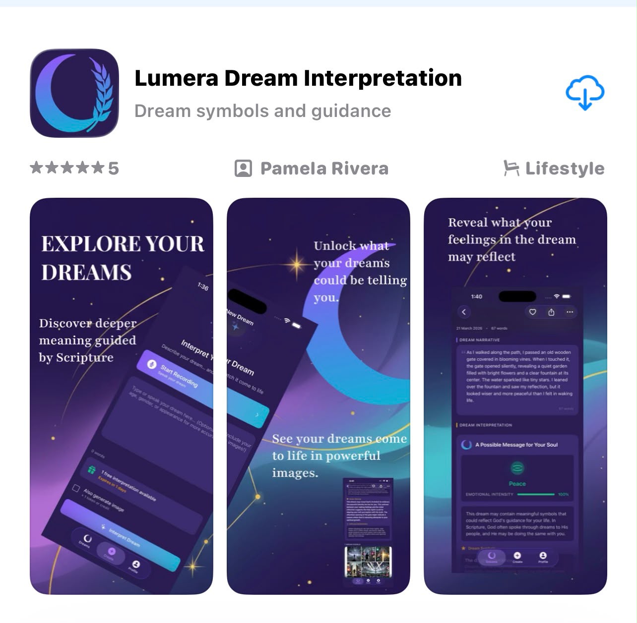 Lumera — Dream Interpretation screenshot